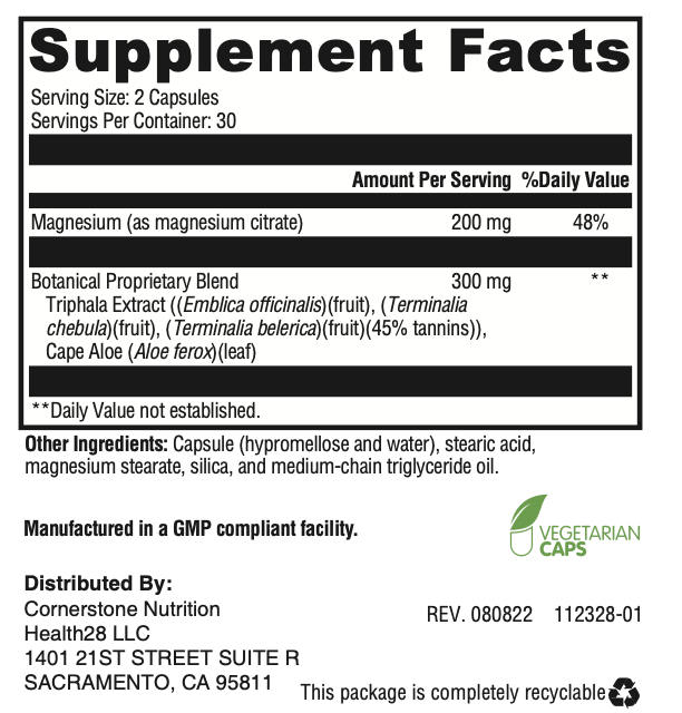 Motility Activator - Triphala Plus Herbal Blend With Cape Aloe - Natural Haritaki Capsules For Gentle Digestion And Colon Support - Daily Cape Aloe Capsules For Regular Bowel Function